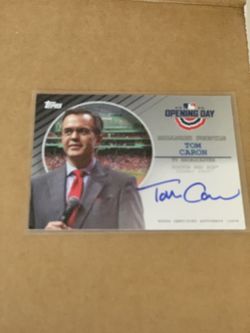 Tom Caron Autographed Card