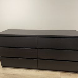 MALM 6-drawer dresser, black-brown, 63x30 3/4 " for Sale in Kent, WA -  OfferUp