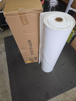 14 Mil White Plastic Sheeting, 10x44'