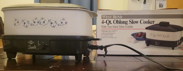 Electric Slow Cooker with Griddle