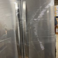 Frigidaire 17.6 cu. ft. French Door Refrigerator in Brushed Steel, Counter-Depth