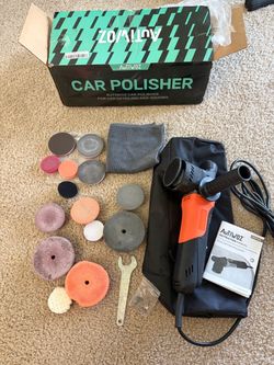 Autiwoz Mini 2/3inch Car Buffer Polisher, 12mm Random Orbital DA Kit