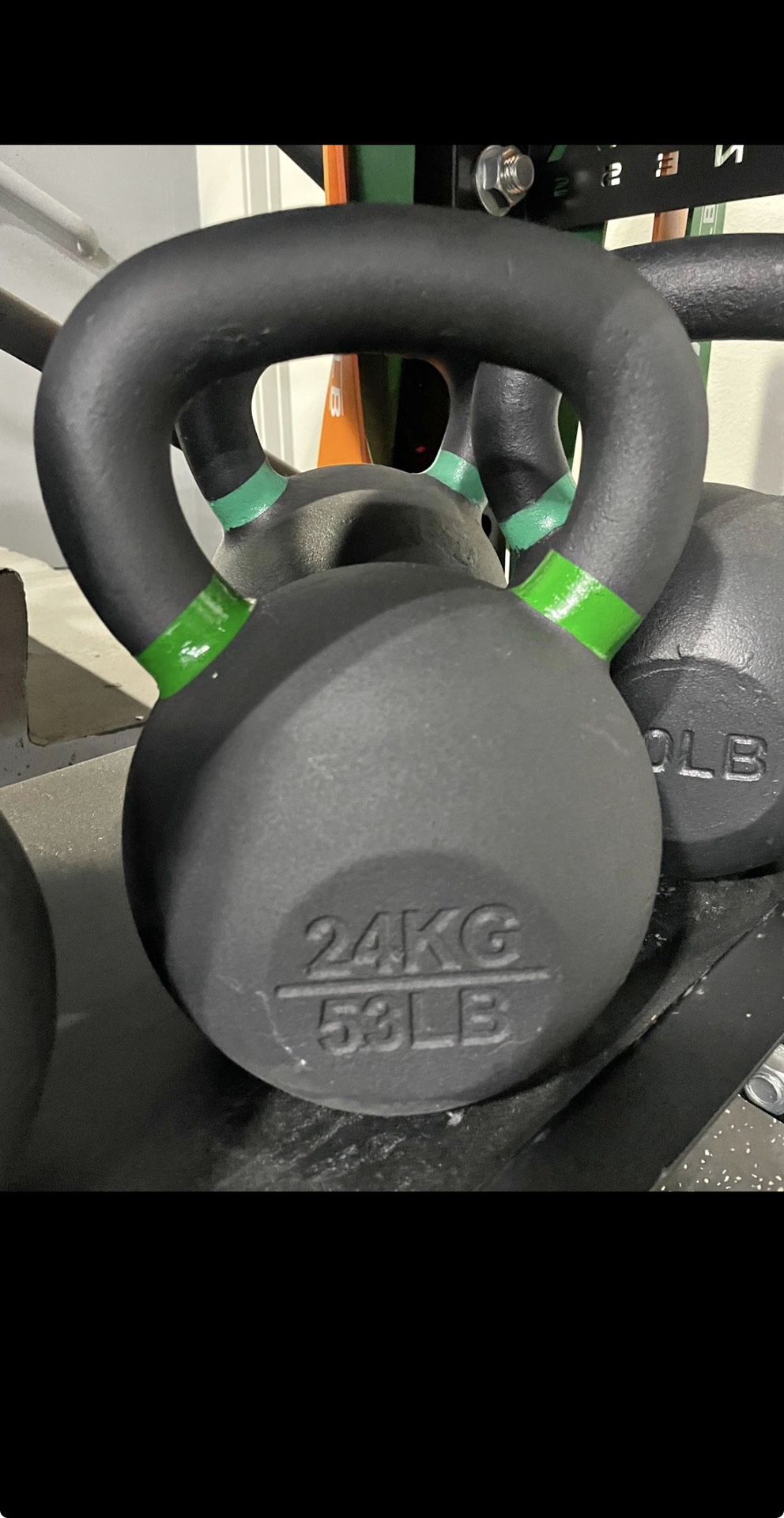 Cast Iron Kettlebell 53 LB - Black Matte Texture Finish - we have other weights available!