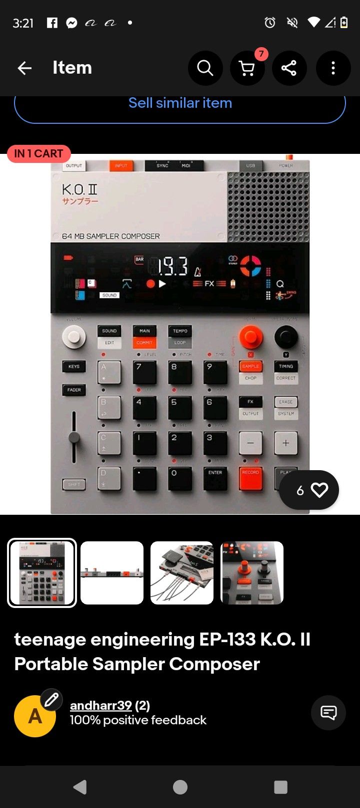 Teenage Engineering Ko2 Ep133 Sampler Composer Brand New Board Only