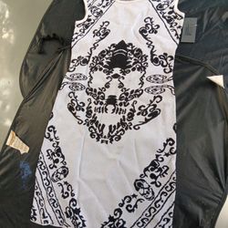 Black And White Knit Dress 