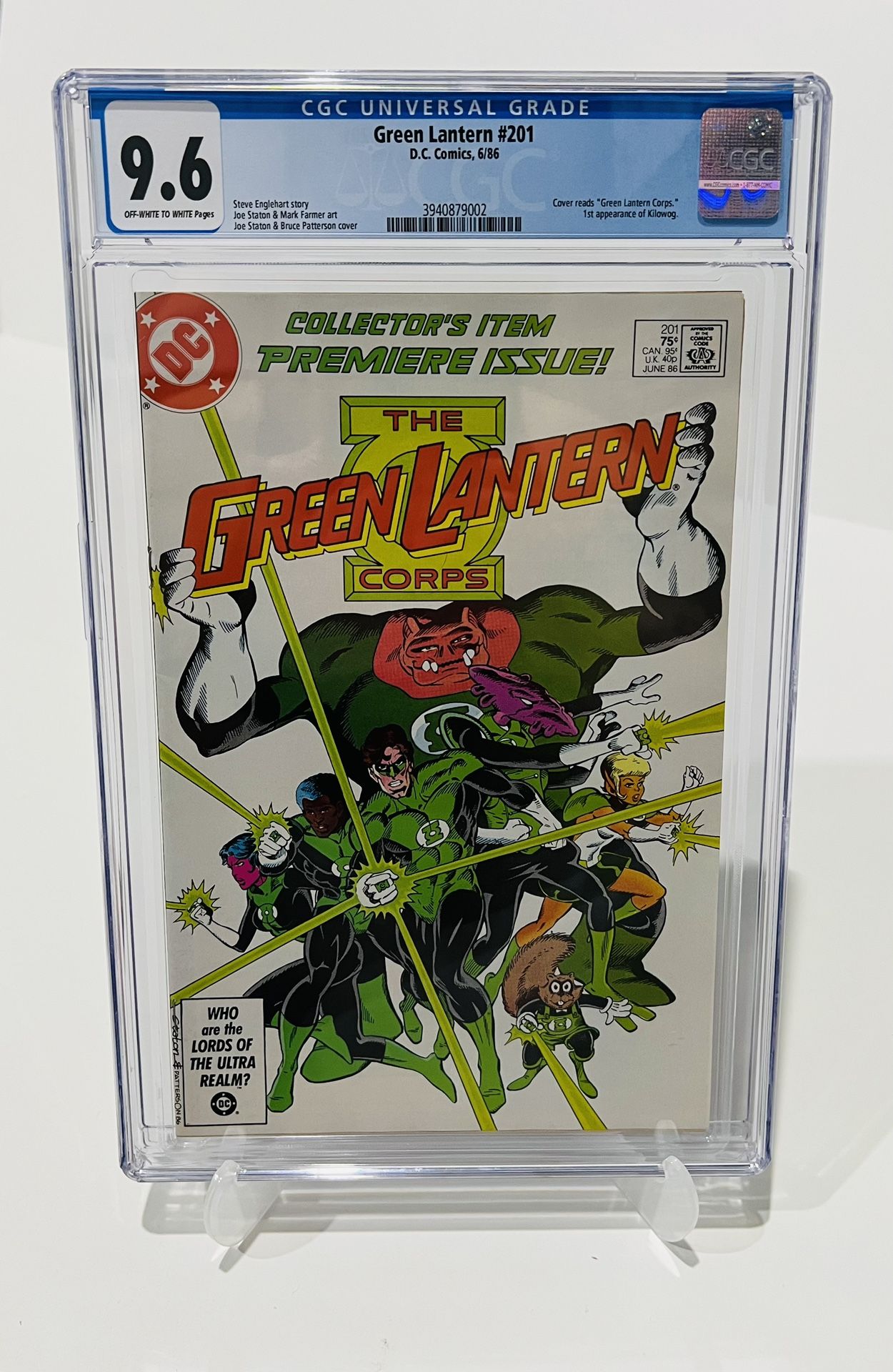 GREEN LANTERN #201 CGC 9.6 1st Appearance CORPS and KILOWOG