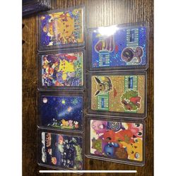 Pokemon Vintage Pocket Monsters Vending HOLO Prism Sticker Lot of 7