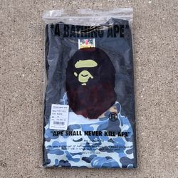 Blue Bathing Ape Big Ape Head Black T-Shirt Size Medium NIB 