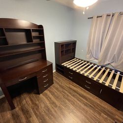 Twin Bed And Desk