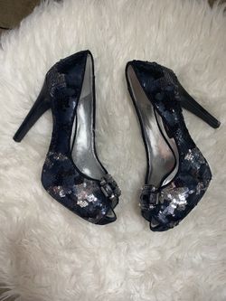 Black Sequin Heels