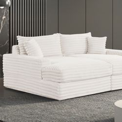 New Double Chaise Sofa/ Includes Free Delivery 🚚 and Assembling 