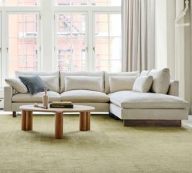 West Elm Large Gray Sectional Sofa with Chaise