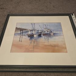 Framed watercolor print