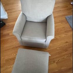 Chair with slide ottoman used like new