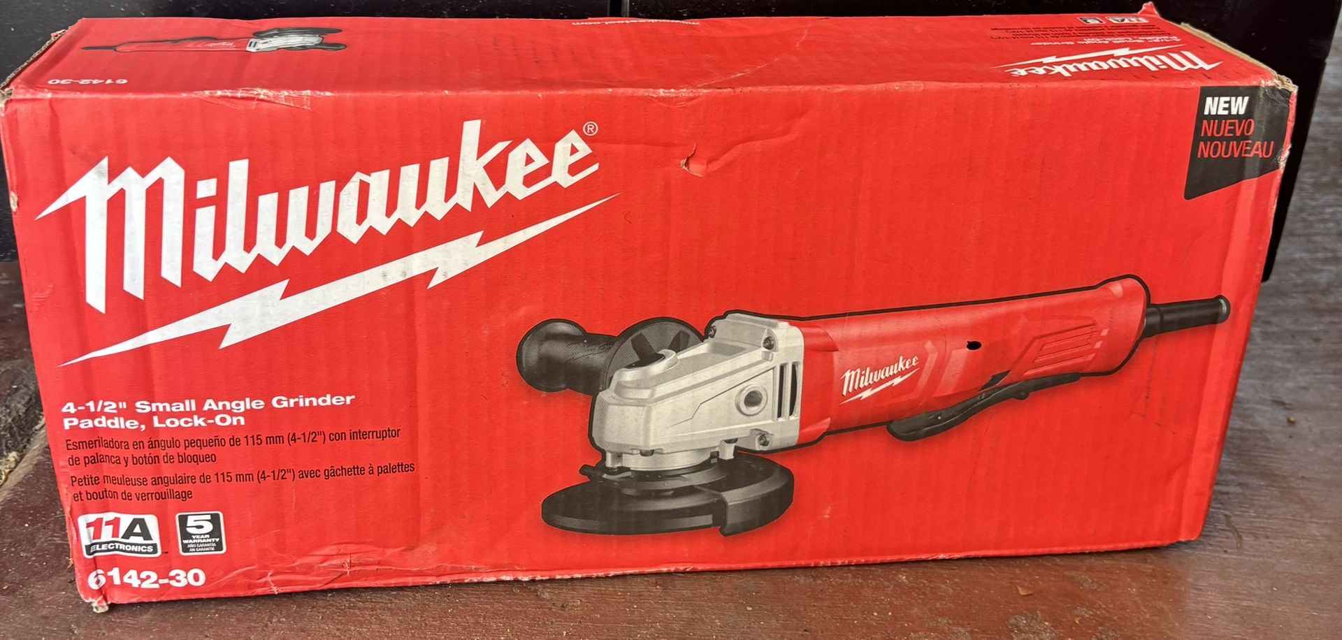 Milwaukee 11 Amp Corded 4-1/2 in. Small Angle Grinder with Lock-On Paddle Switch