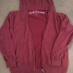 Red Camel Brand Burgundy Zip Up Hoodie