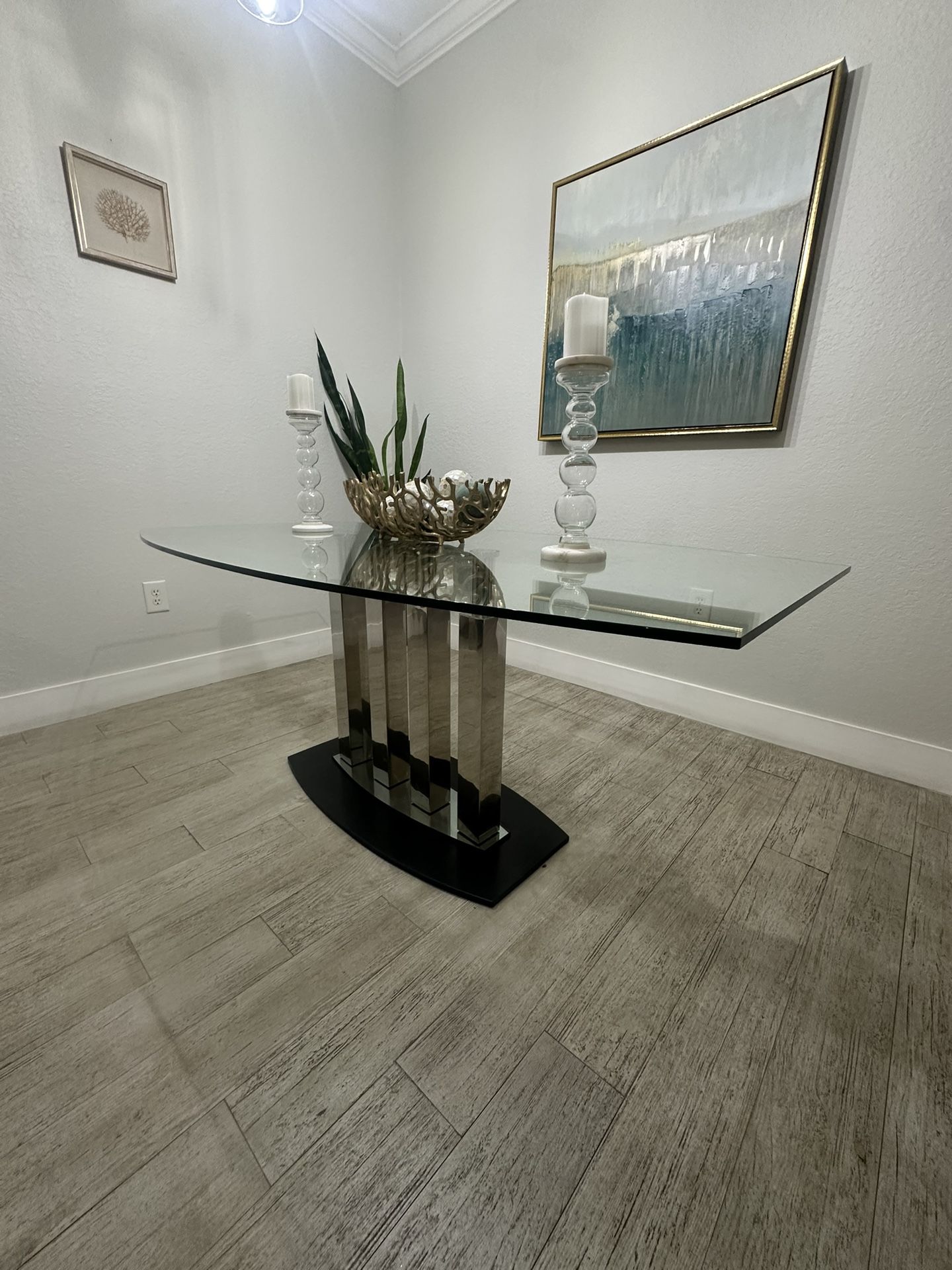 Glass Top Dining Room Table 