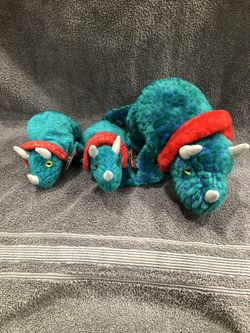 Hornsly Beanie Buddy and 2 Beanie Babies