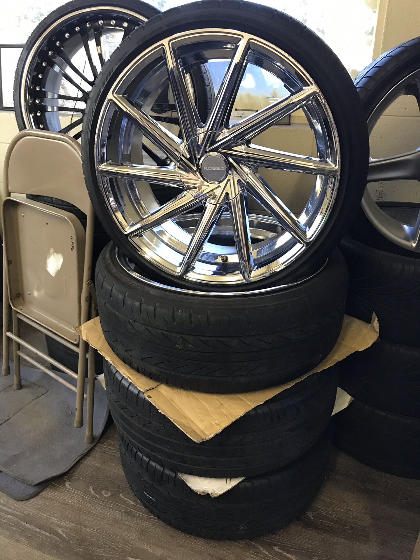 20” Chrome Rims and Tires 5Lug