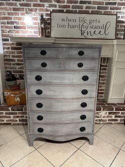 Beautiful Refinished Big Rapids New York 7 Drawer Tall Dresser / Chest of Drawers
