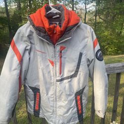 Weatherproof Gray and Red Ski Jacket