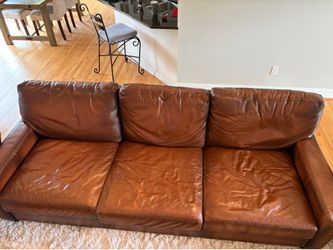 Pottery Barn Leather Couch