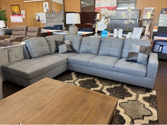 🔥 Brand New Gray L-Shaped Sectional – $399