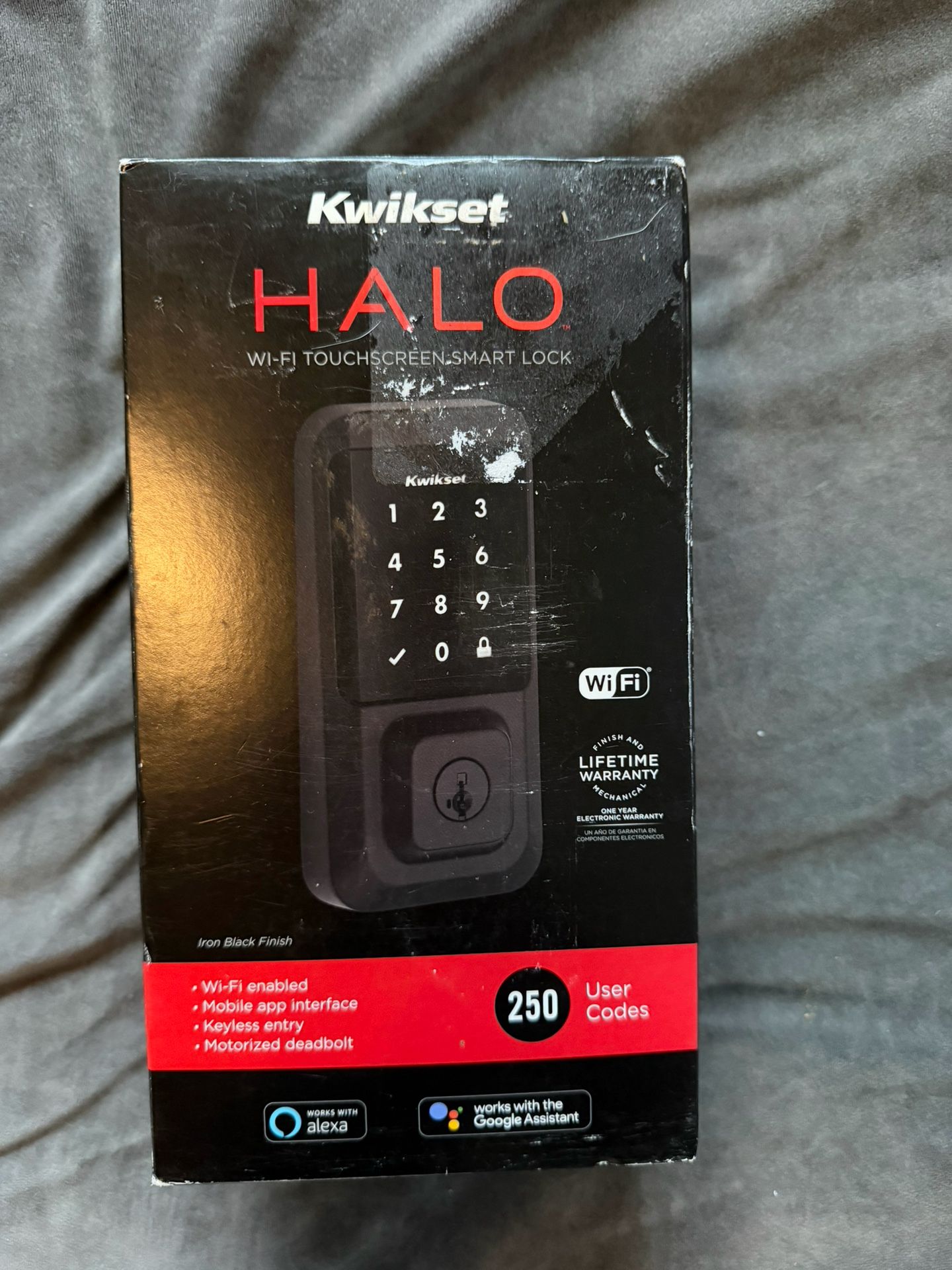 Kwikset Halo Smart Lock Matte Black, Touchscreen