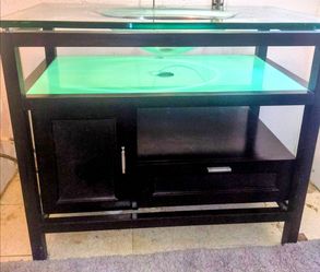 Modern Glass Bathroom Vanity – 39¼"