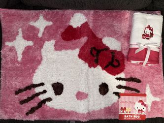 Hello Kitty Rug And Handwash Towels