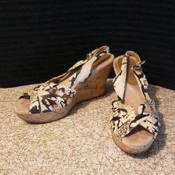 Snake print Wedge Sandles