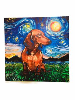 New Dog Art Printed Canvas Painting For Wall Decor