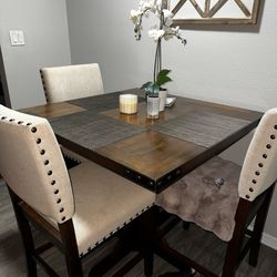 Counter height dining table & 4chairs