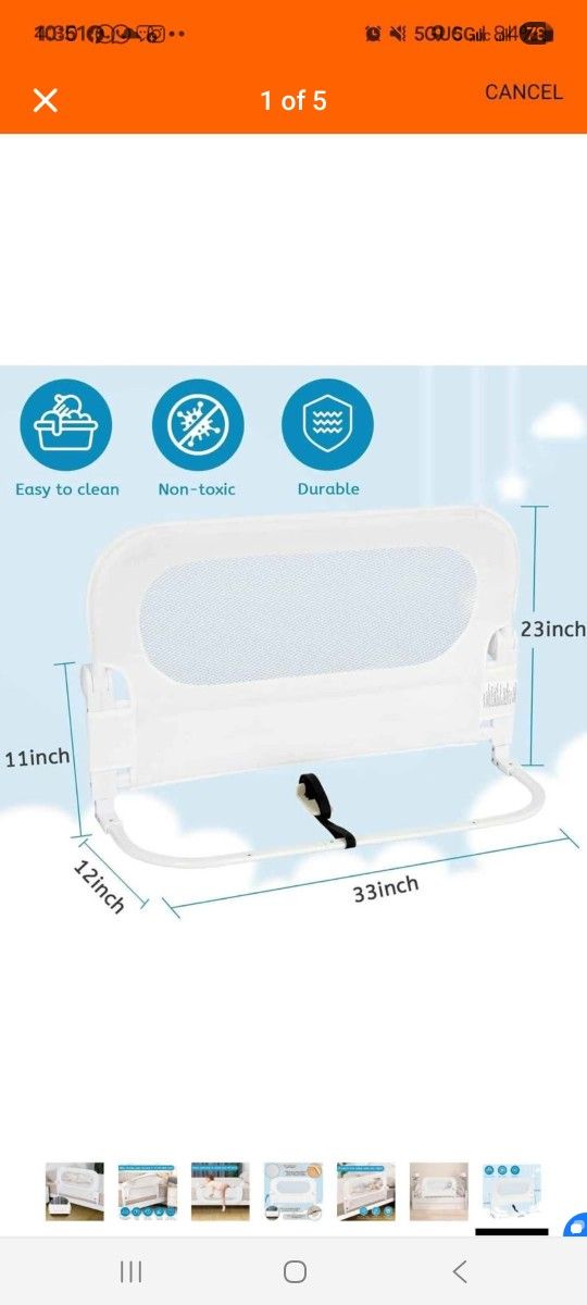 Y- STOP Bed Rail for Toddlers Convertible Toddler Bed Rails for Crib, 