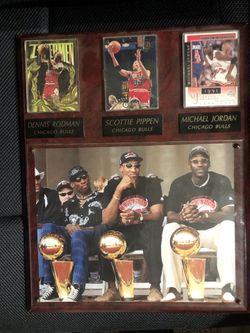 Michael Jordan Scottie Pippen Dennis Rodman Custom Plaque 