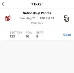 Padres Ticket
