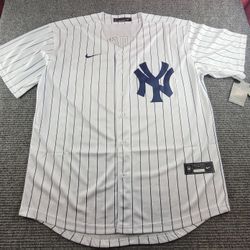 New York Yankees Aaron Judge Home White Oin Stripes Medium - 3XL Baseball Jerseys