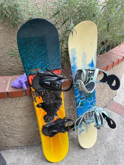 Two Snowboards with Bindings