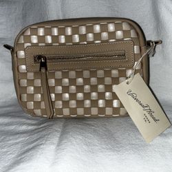 Cute Woven Clutch Bag Cream Tan ✨ Trendy Mini Purse NEW (Add Your Own Strap)