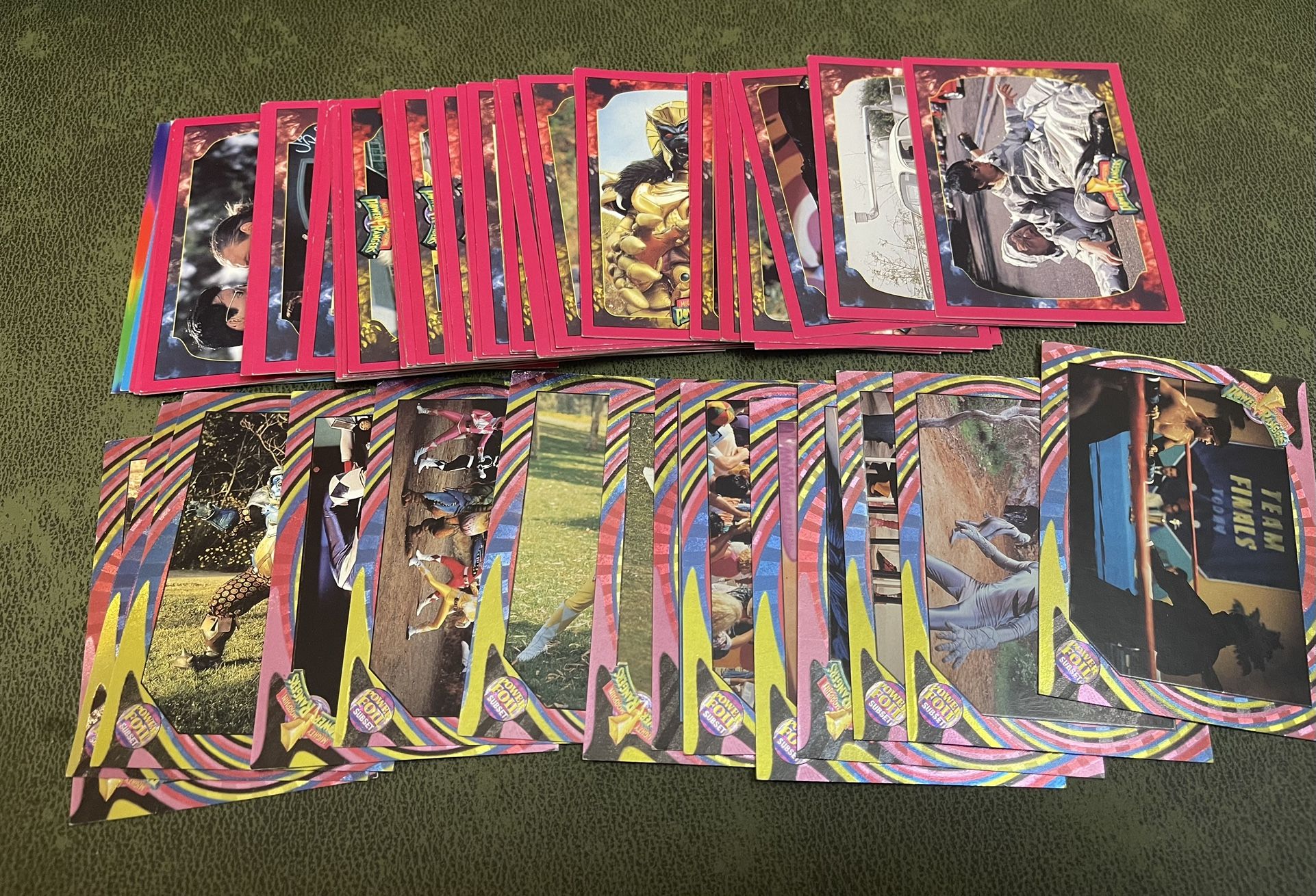 Lot of 62 1994 power rangers card w/ 14 foils