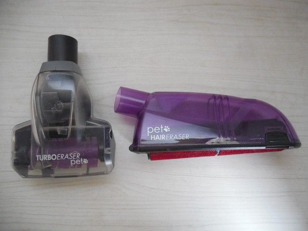 2 Bissell Pet Hair Eraser Attachments: Velvet Brush Tool And Turbo Head EUC Power Wheels