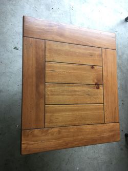 Wood end table