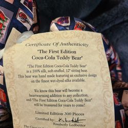 The First Edition Coca-Cola Teddy Bear 