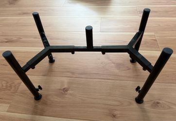 Adjustable Metal Elevated Double Pet Bowl Rack