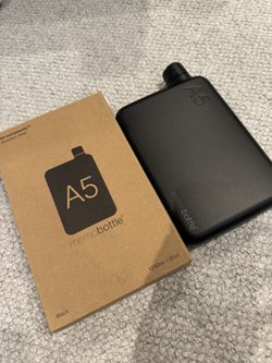 MemoBottle A5 Black Stainless Steel Water Bottle 
