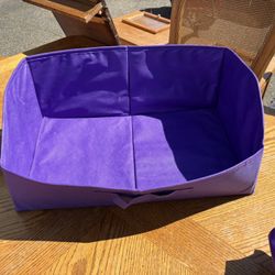 Purple Fabric Cube Boxes 