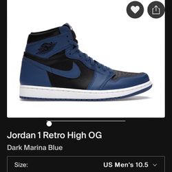 Jordan 1 Retro (Dark marina Blue)