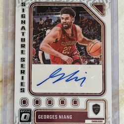 NBA Panini Donruss Optic Cleveland Cavaliers George Niang Autographed Insert Basketball Card