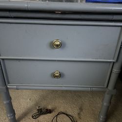 Beautiful Teal 2Drawer Nightstand 