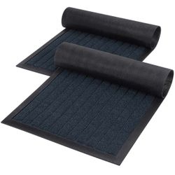 Premium 2 Pack Indoor Mat Door Mat Heavy Duty Non Slip Rubber Backing Doormat Entrance